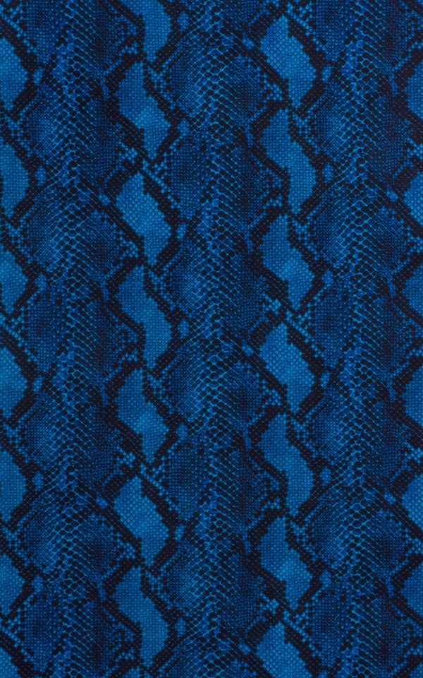 Tanga Cheekini Bikini in Super ThinSKINZ Blue Serpent Fabric