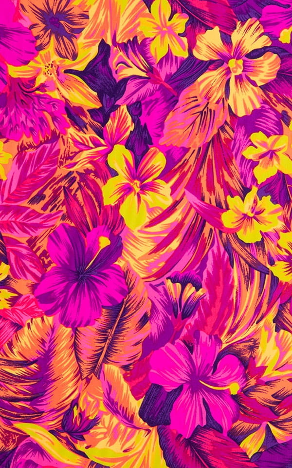 Moderate High Cut Bottom in Tahitian Sunset Fabric