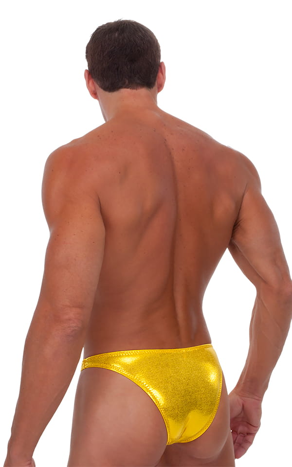 Exotic Dancer - Pouch Enhanced - Pistol Bikini in Liquid Gold (PRO Lining), Rear View