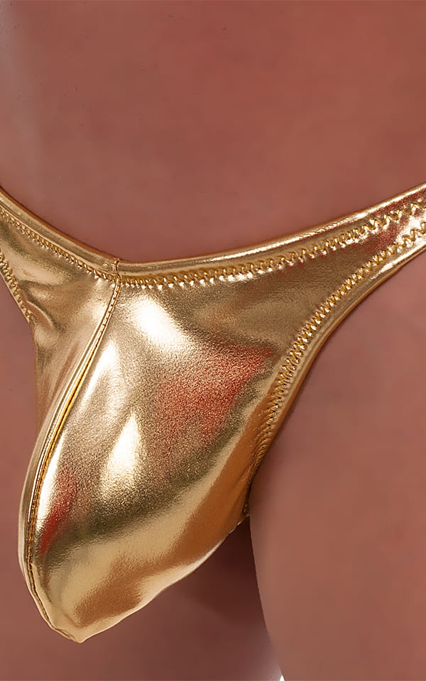 Exotic Dancer Flopper Thong in Liquid Gold (PROLining) 4