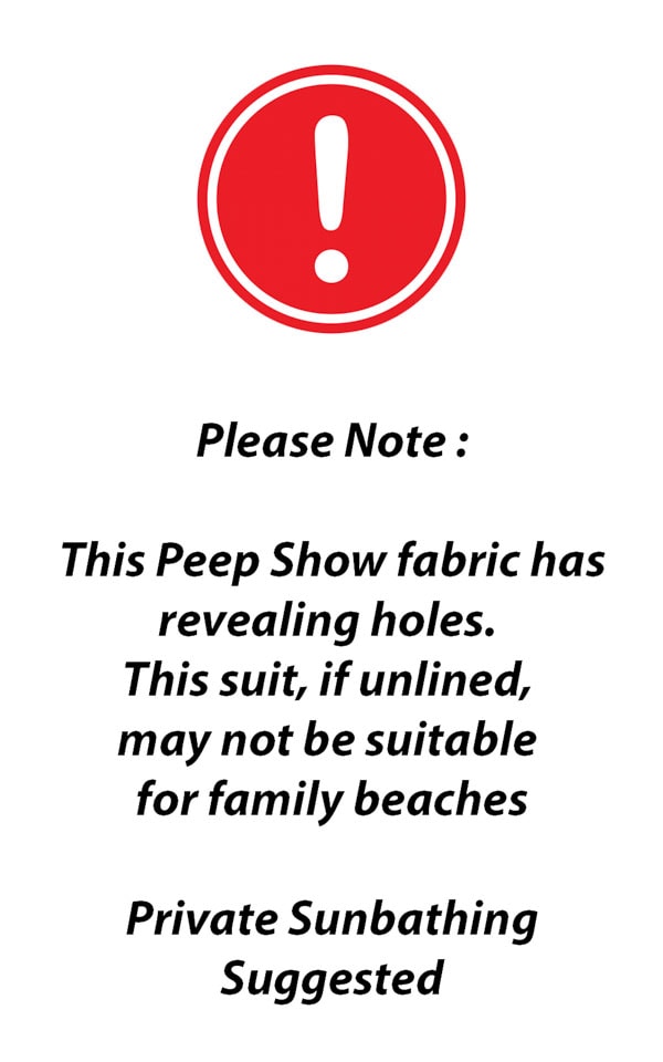 Micro Pouch - Puckered Back - Rio Bikini in Black Peep Show 5