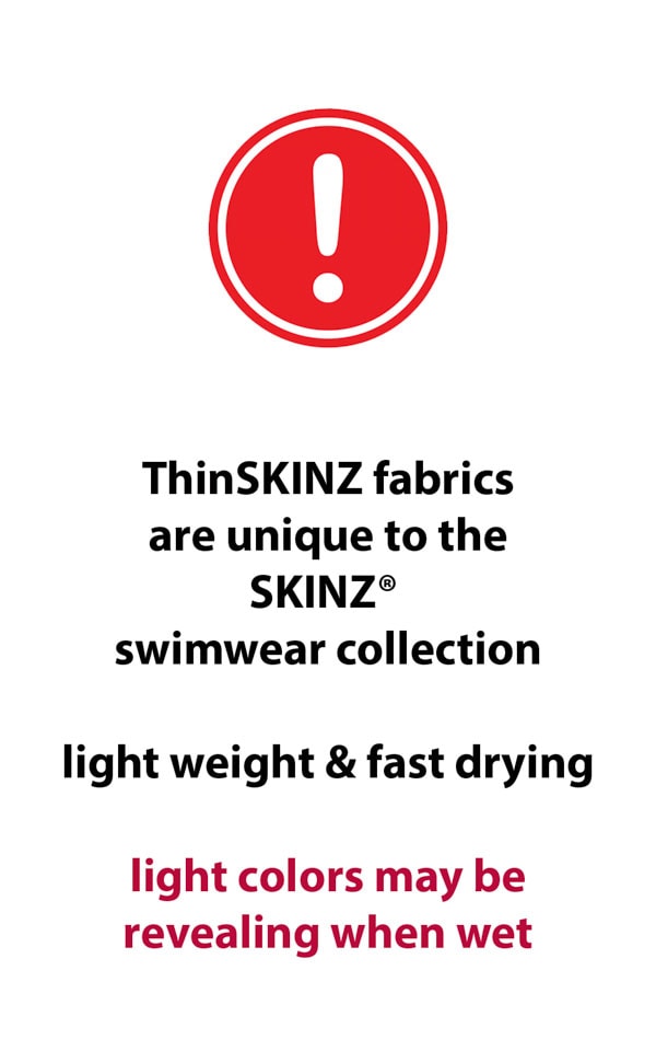 Micro Low Square Cut Swim Trunks in Semi Sheer ThinSkinz Neon Coral 19.9