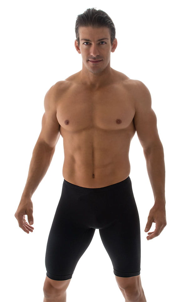 Competition Swim-Dive Jammers in Black, Front Alternative