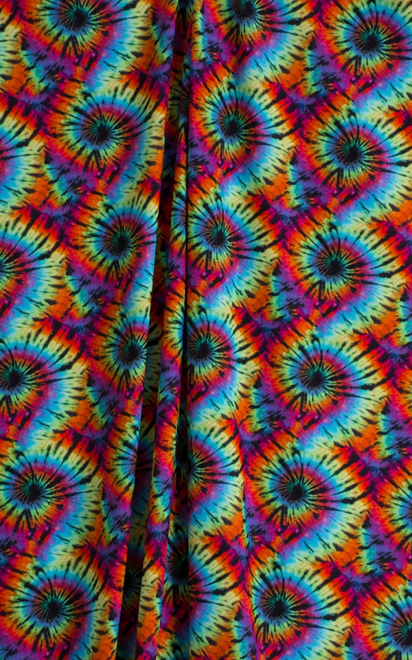 Swimsuit Cover Up Split Running Shorts in Classic Tie Dye Fabric