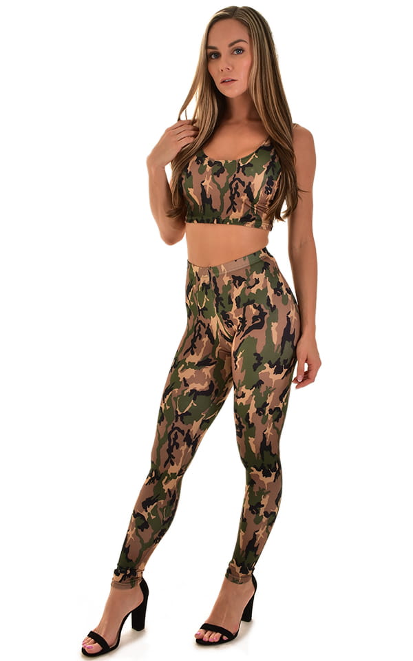 womens designer leggings fashion tights in camouflage