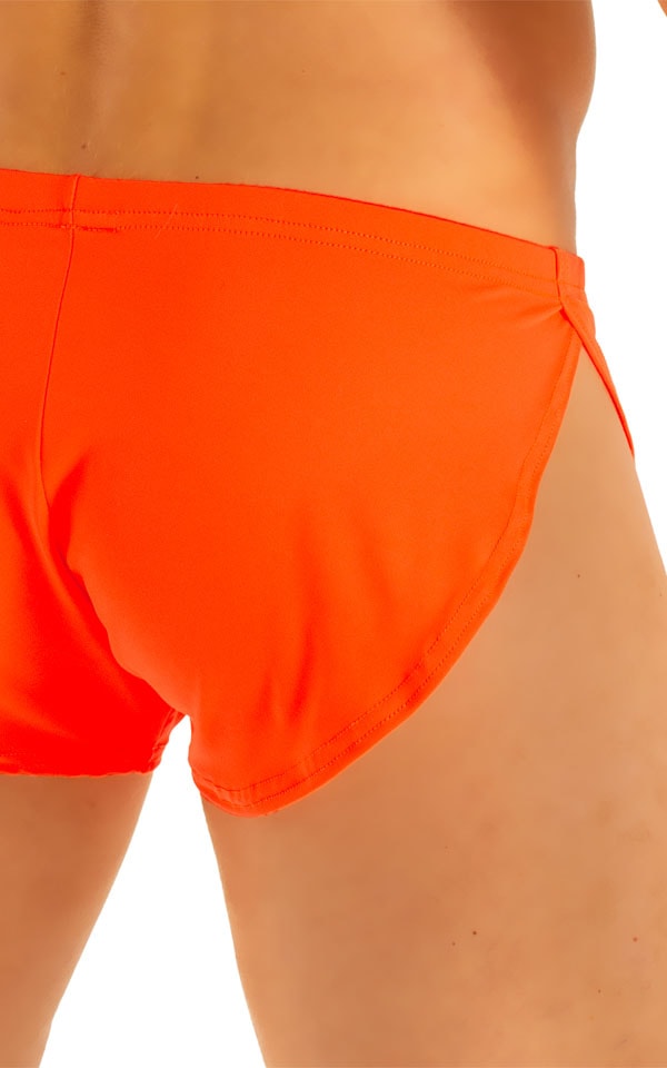 Swimsuit Cover Up Split Running Shorts in Blazing Orange 4