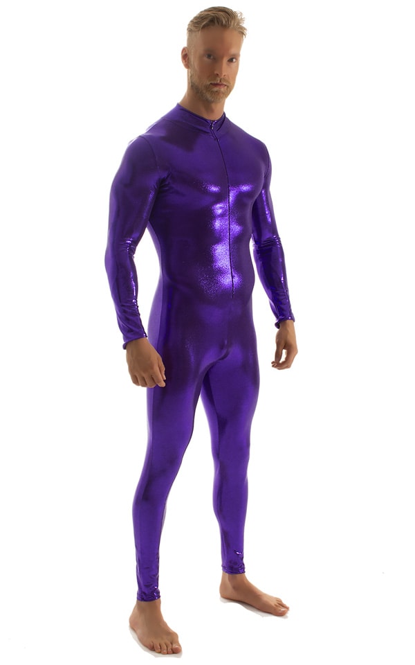 Full Bodysuit Zentai Lycra Spandex Suit for men in Mystique Eggplant Purple 5