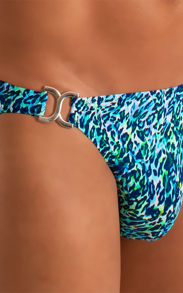 Bikini Brief Swimsuit in Liquid Leopard 3