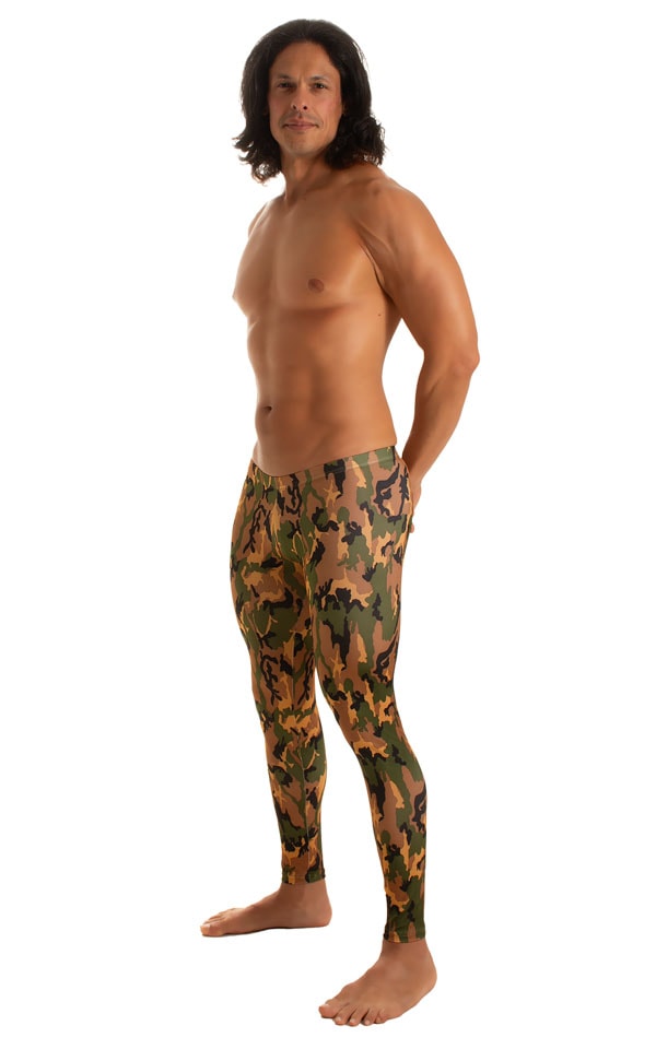 Mens Low Rise Leggings Tights in Camouflage 3