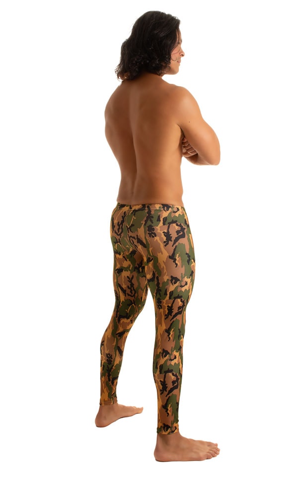 Mens Low Rise Leggings Tights in Camouflage 2