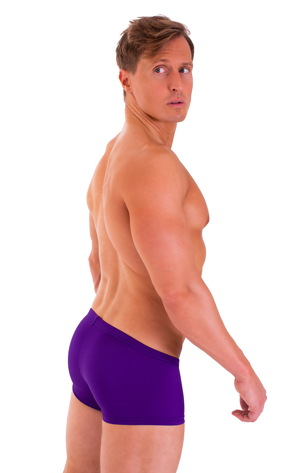 Extreme Low Square Cut Swim Trunks in Royal Purple 2
