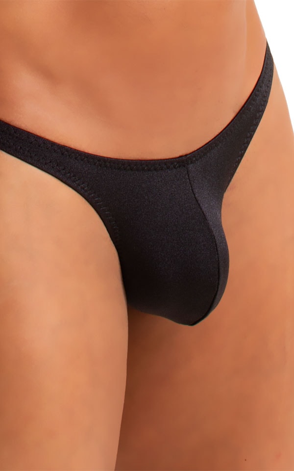Fitted Pouch Puckered Back Bikini in Black 3