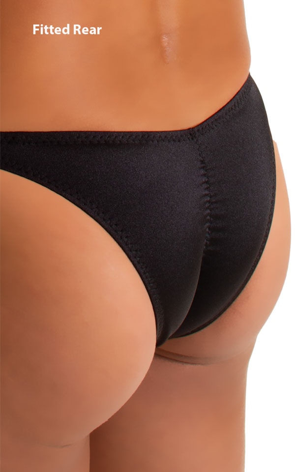 Fitted Pouch Puckered Back Bikini in Black 5