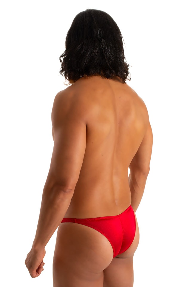 Fitted Pouch Puckered Back Bikini in Ruby Red 2
