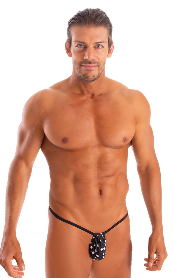 Mens Micro Adjustable G String Swimsuit in Super ThinSKINZ Night Sky 4