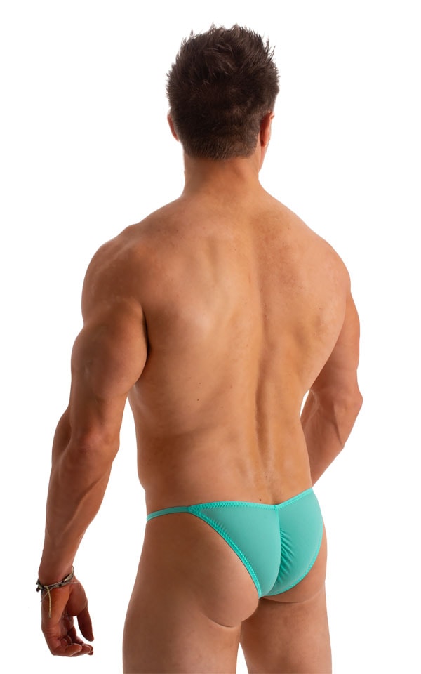 Mens Micro Pouch Scrunchie Back Swimsuit in ThinSKINZ Mint 2