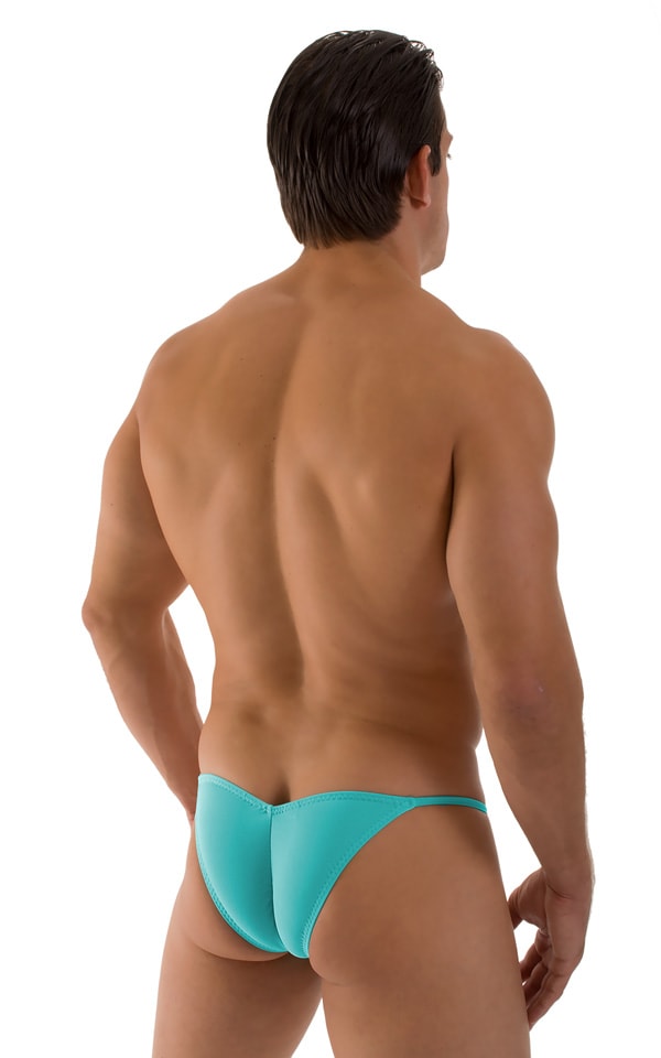 Micro Pouch - Puckered RIO Back in Aquamarine, Rear View