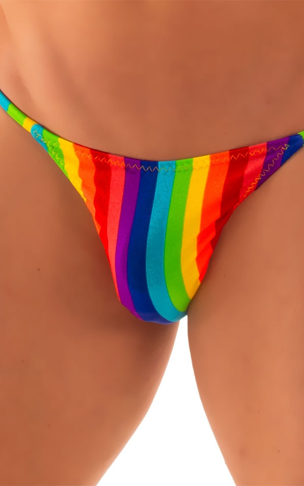 Super Low Brazilian Bikini in Rainbow Stripe 4