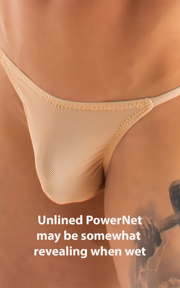 Super Low Brazilian Bikini in Tan Powernet 5