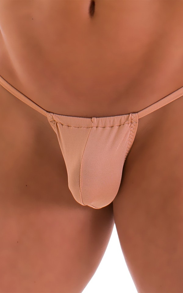 G String Swimsuit - Adjustable Pouch in Super ThinSKINZ Nude, Front Alternative