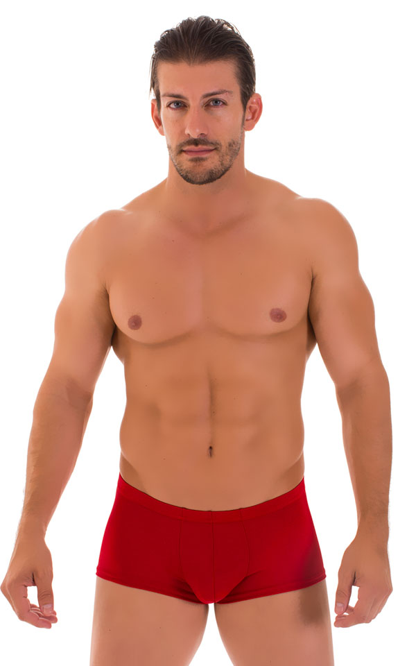 Fitted Pouch - Boxer - Swim Trunks in Ruby Red 1