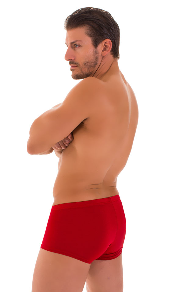 Fitted Pouch - Boxer - Swim Trunks in Ruby Red 2