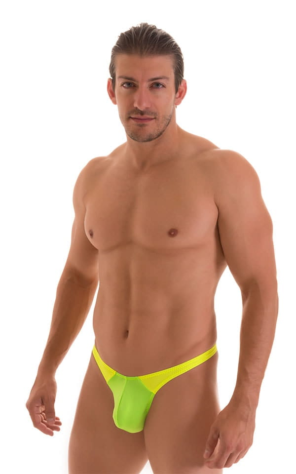 Mens-Color-Block-Thong-Swimsuit Front