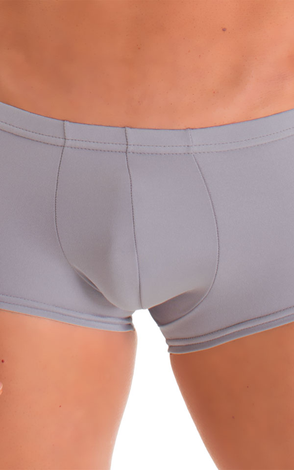 Fitted Pouch - Boxer - Swim Trunks in Platinum, Front Alternative