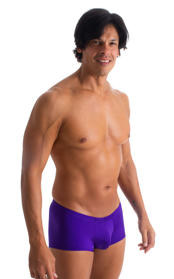 Fitted Pouch - Boxer - Swim Trunks in Royal Purple 1