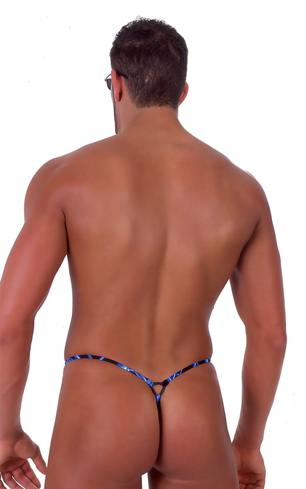 Cutaway G String Thong Swimsuit with Rubber delta, Rear View