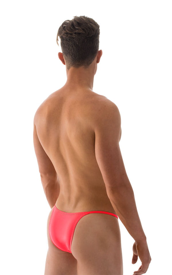 Sunseeker2 Tanning Swimsuit in ThinSKINZ Neon Coral, Rear View