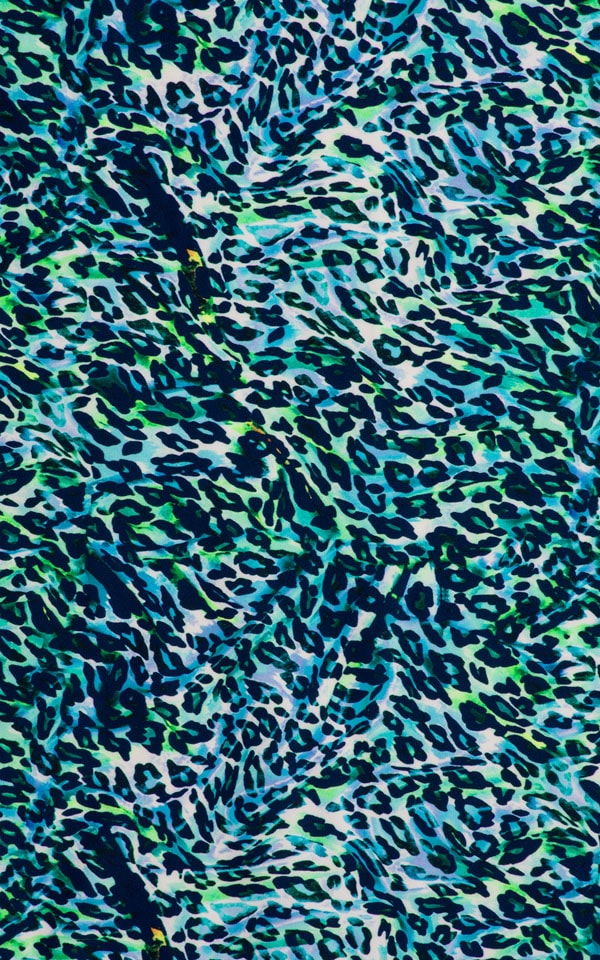Brazilian Triangle Swim Top in Liquid Leopard Fabric