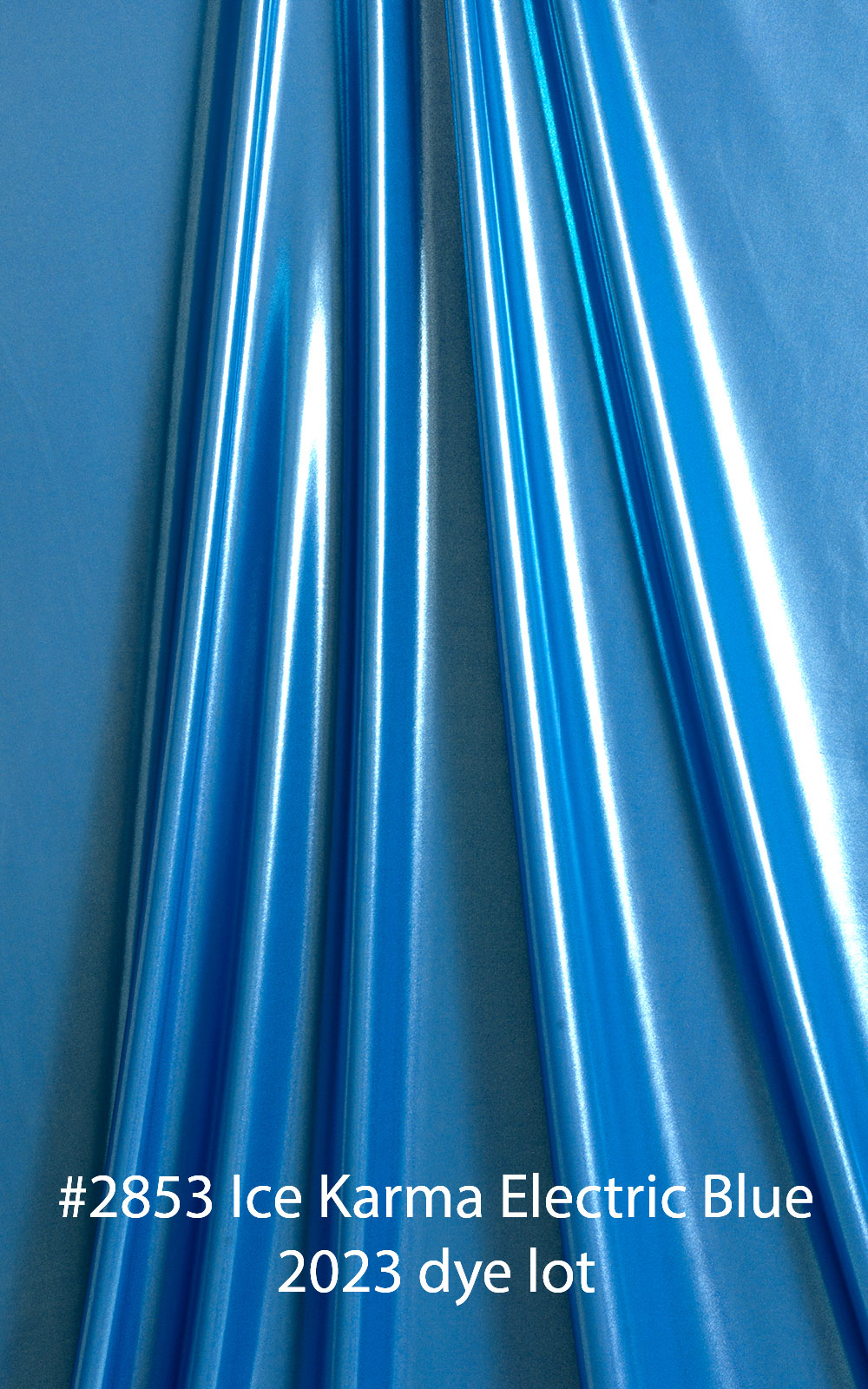 Brazilian Triangle Top in Ice Karma Electric Blue Fabric
