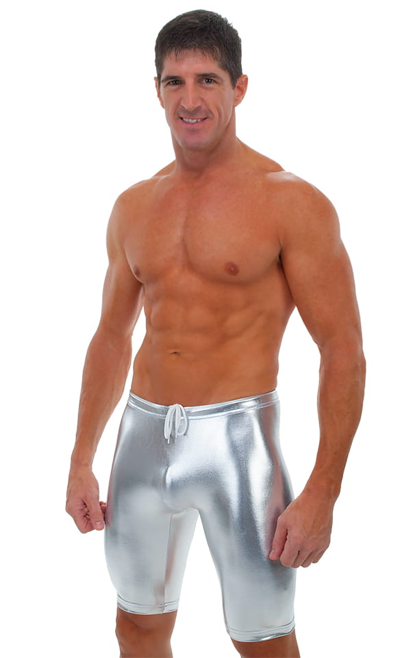 Competition Swim-Dive Jammers in Liquid Silver 1