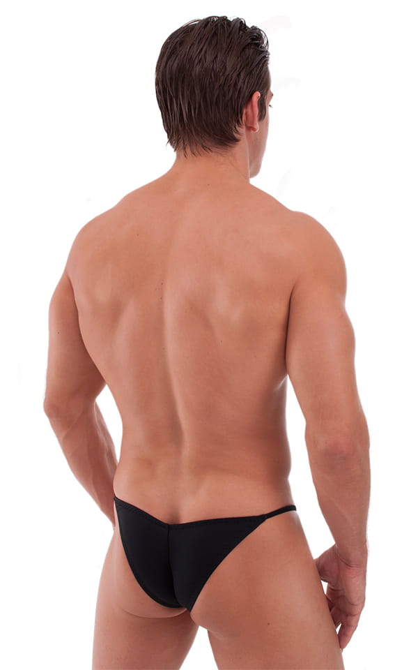 Micro Pouch - Puckered Back - Rio Bikini in Semi Sheer ThinSKINZ Black, Rear View