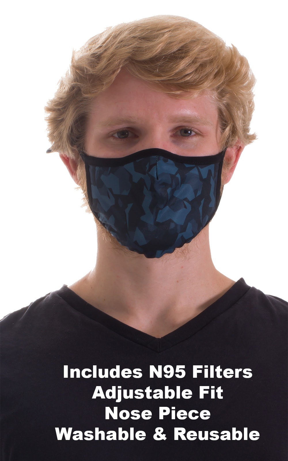 Camo N95 3-ply face mask 1