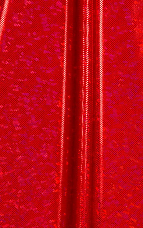 Teardrop G String Micro Bikini in Holographic Red Fabric