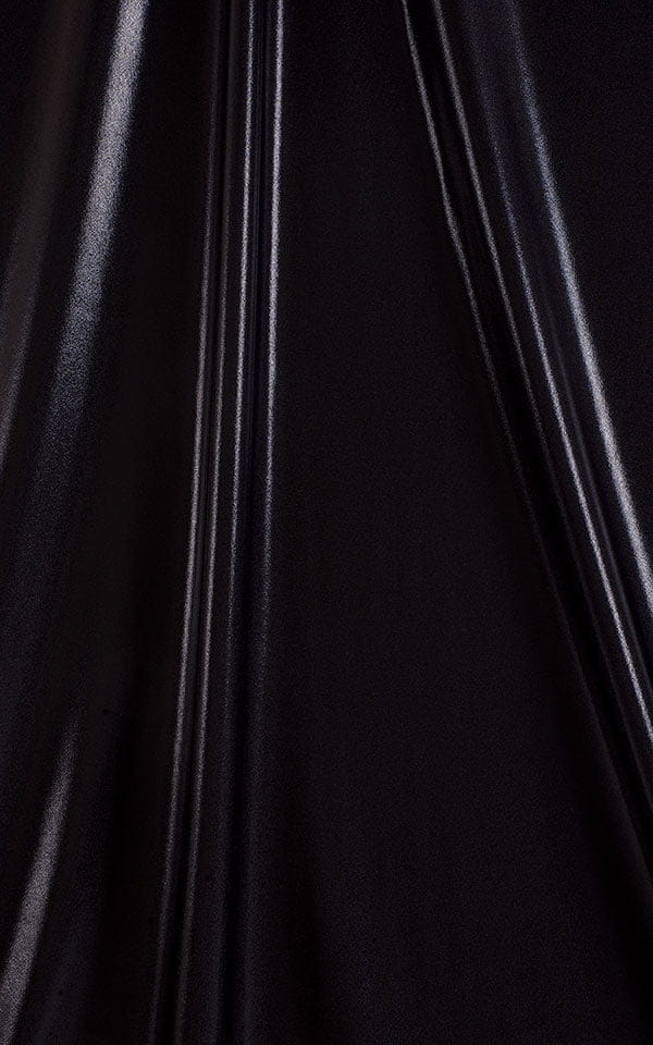 solid color metallic black four way stretch swimwear fabric