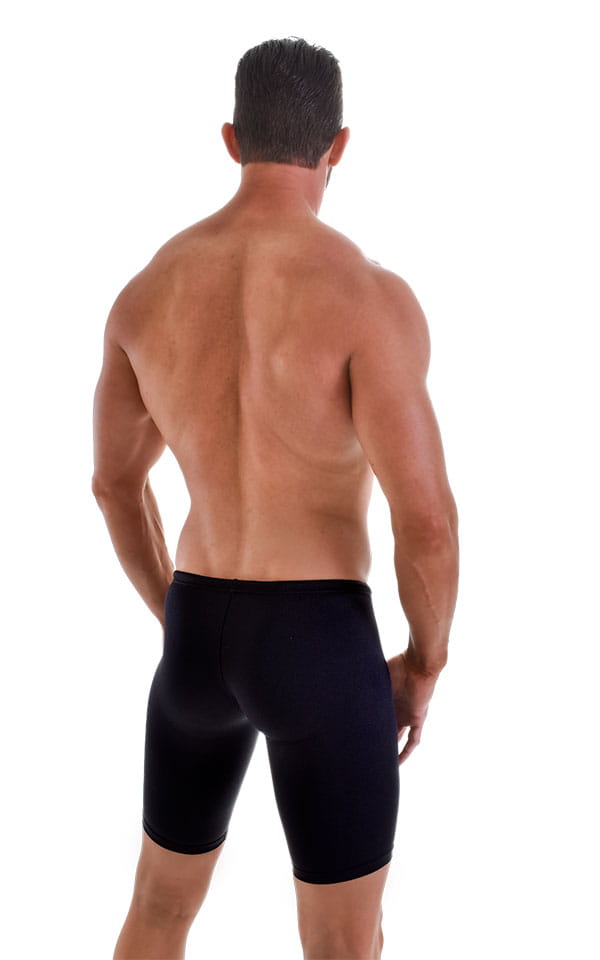 Swim-Dive Competition Watersports Shorts in Black, Rear View