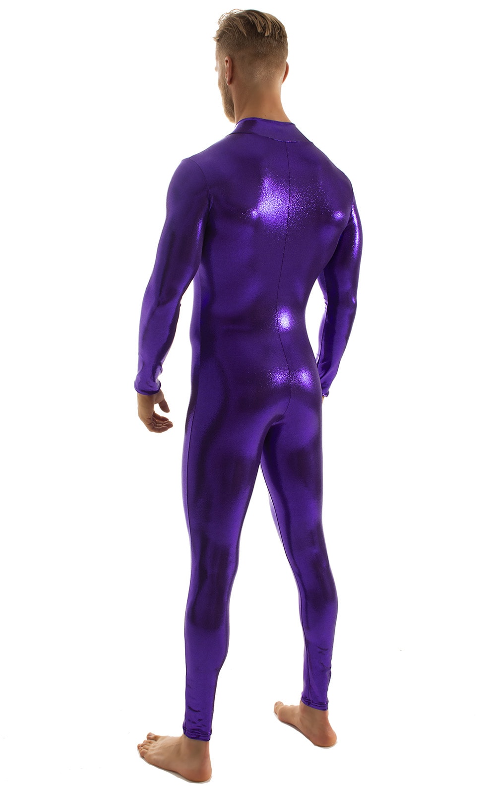 Full Bodysuit Zentai Lycra Spandex Suit for men in Mystique Eggplant Purple .7