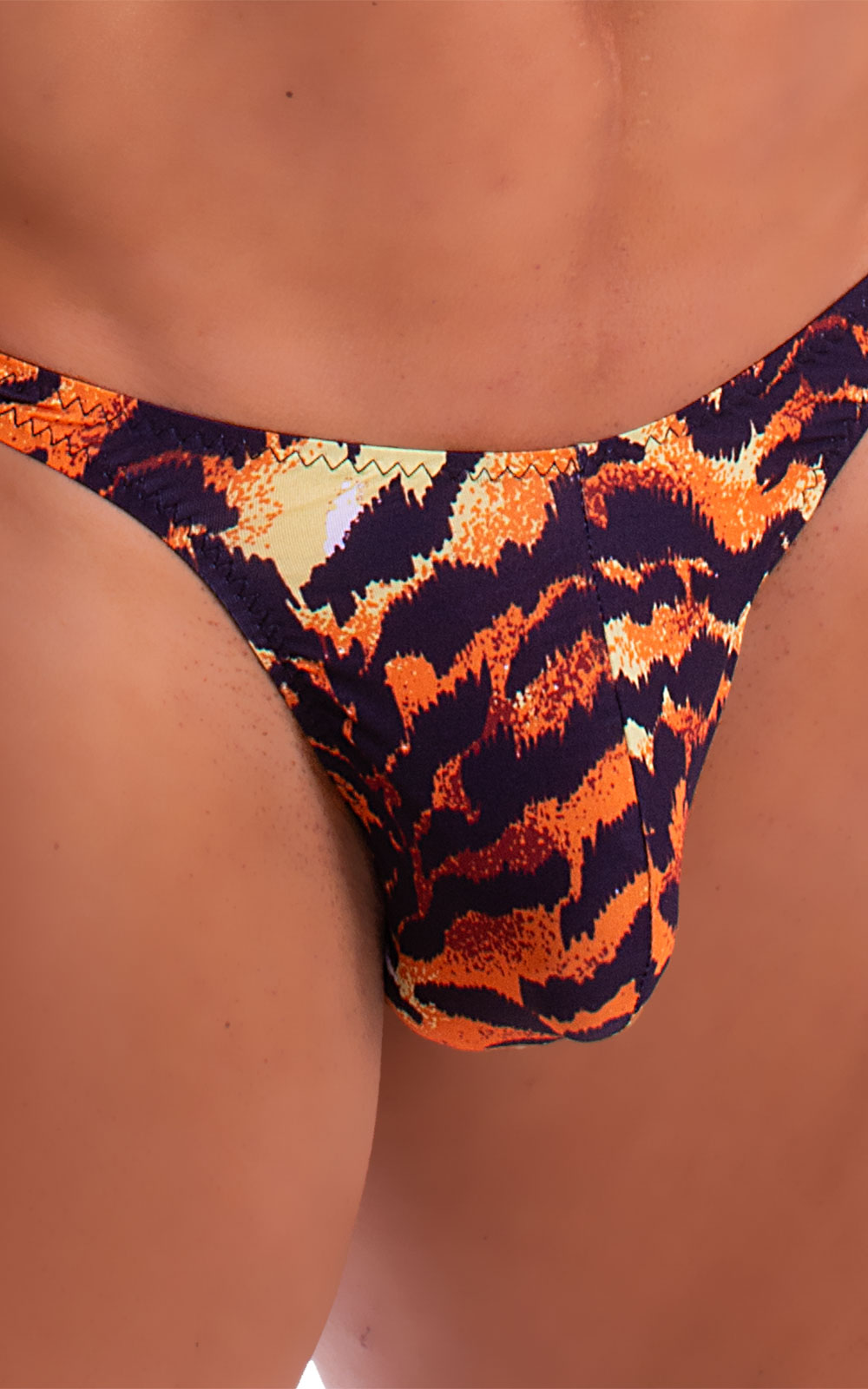 T Back Thong Swimsuit in Super ThinSKINZ Wild Tiger 4