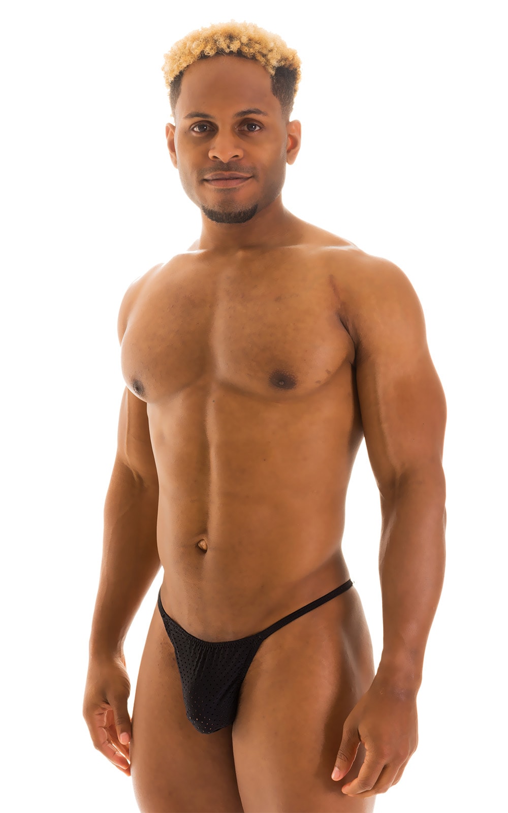 Y Back G String Thong in Black Peep Show with Black Strings