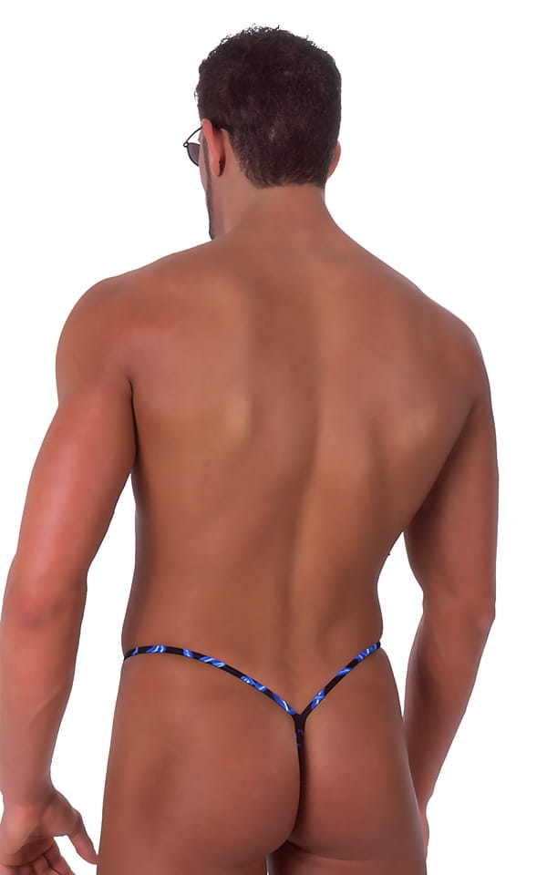 Large Pouch Y Back G String Thong Swimsuit, Rear View