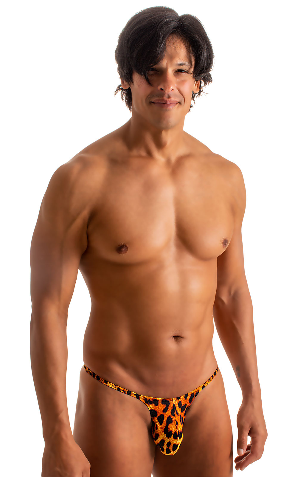 best seller mens sexy swimwear micro bikini golden leopard skinz swimsuit