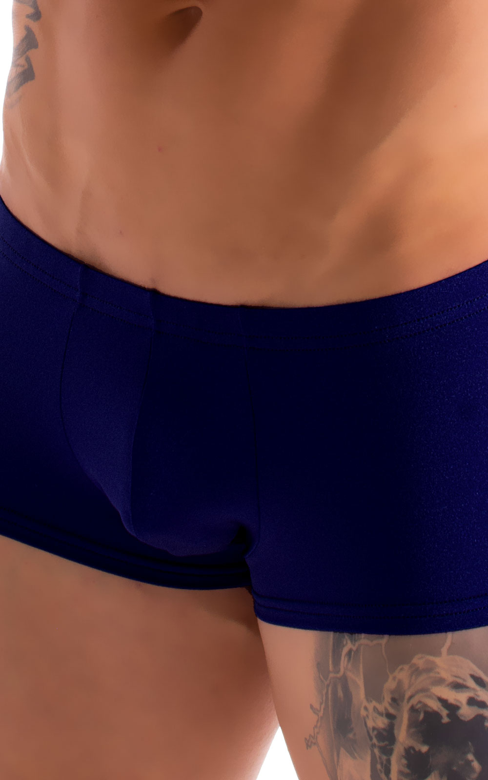 Fitted Pouch - Boxer - Swim Trunks in ThinSkinz Navy Blue 6