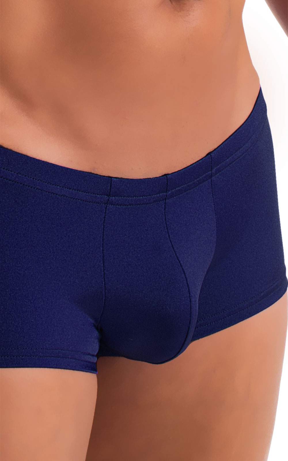 Fitted Pouch - Boxer - Swim Trunks in ThinSkinz Navy Blue 3
