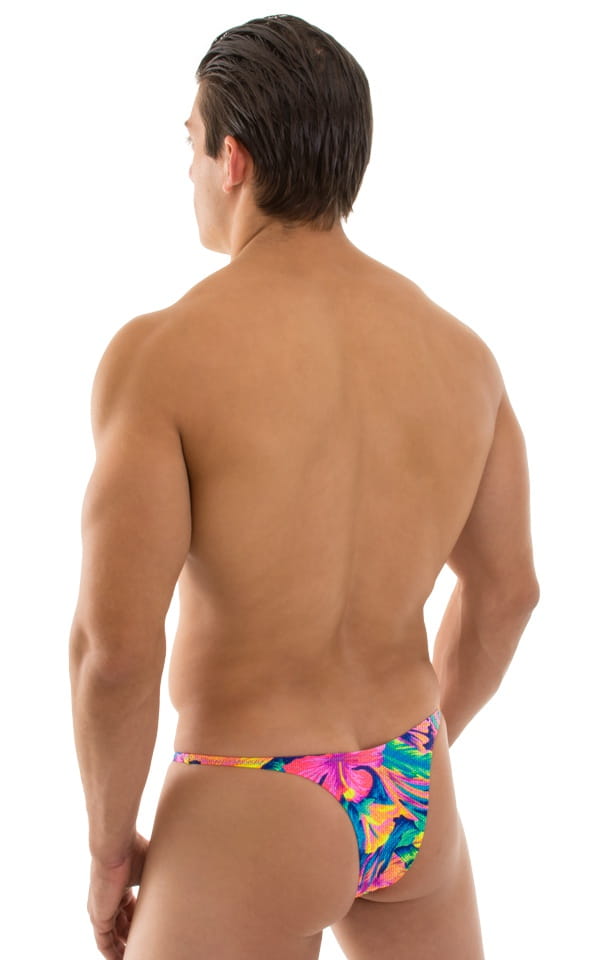 Sunseeker Micro Pouch Half Back Bikini in Tan Through Tahitian, Rear View