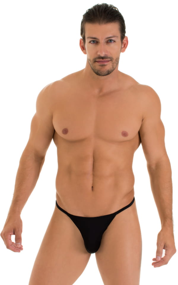 Y Back G String Thong in Super ThinSKINZ Black, Front View