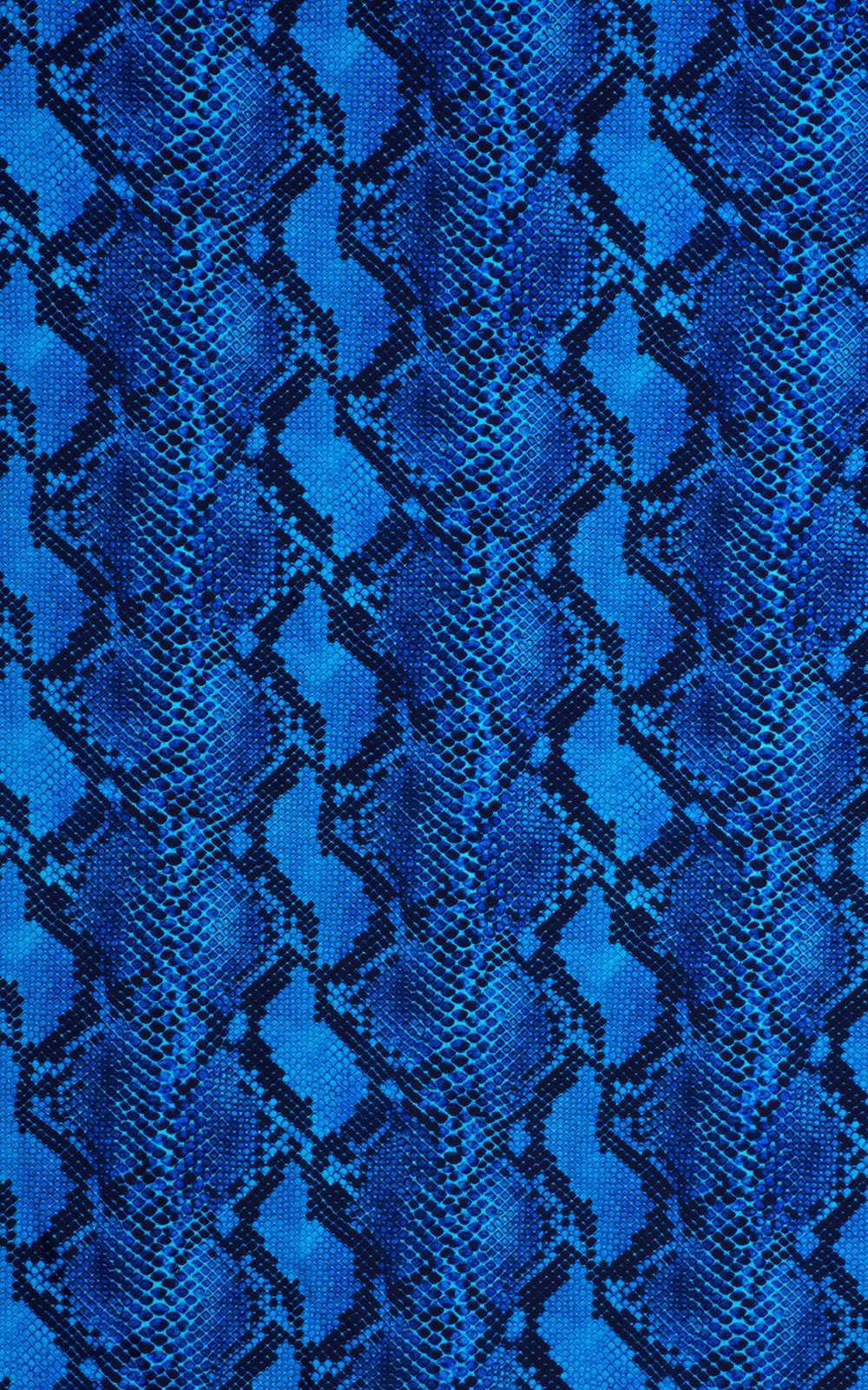 Sunseeker Micro Pouch Half Back Bikini in Super ThinSKINZ Blue Serpent Fabric