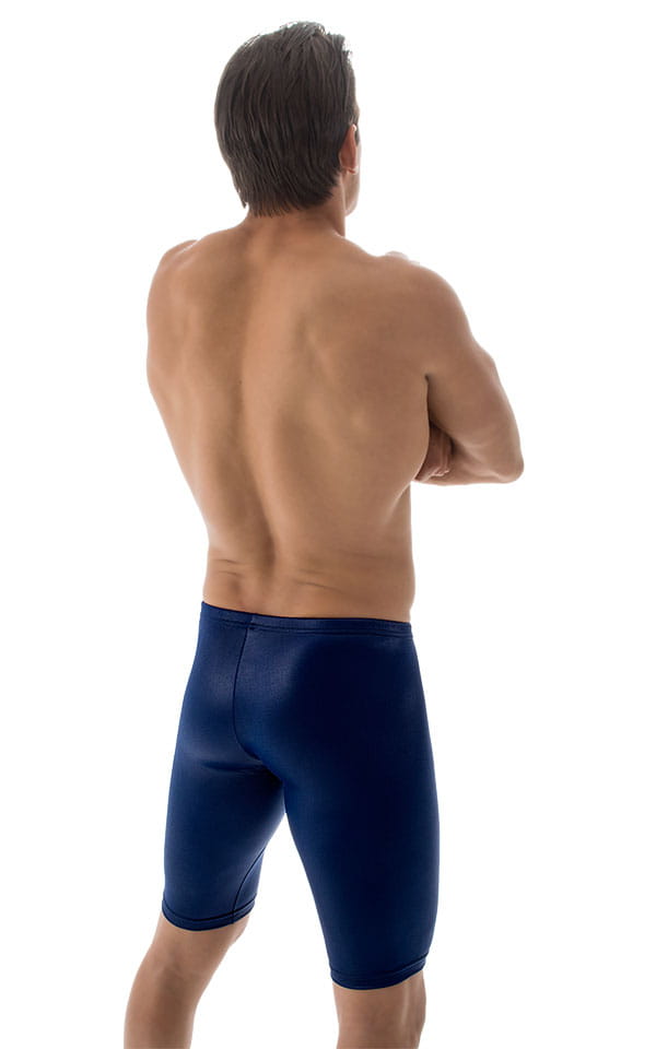 Swim-Dive Competition Watersports Shorts in Wet Look Navy, Rear View